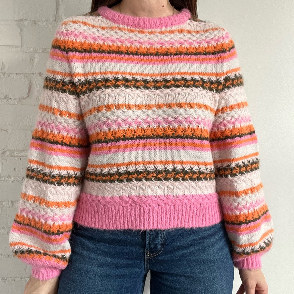 BNWT Textured Fair Isle Chunky Sweater Size M